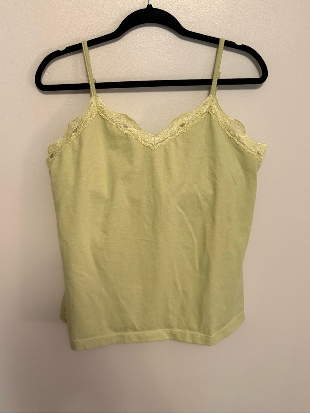 Venezia Lace-Trim Spaghetti Strap Camisole - Light Green